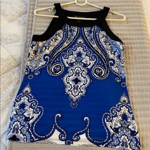 Women’s halter sleeveless paisley blouse